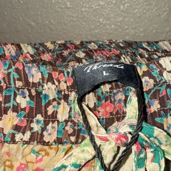 Floral Patchwork Skirt with Ruffled Hem - Picture 7 of 12